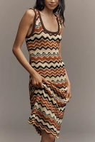 MOTHER The Square-Neck Sleeveless Knit Midi Dress