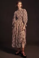 Antik Batik Long-Sleeve Animal Maxi Dress