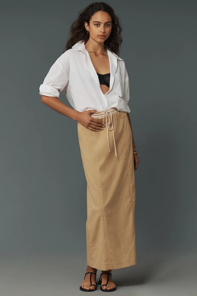 Gestuz FeleaGZ Linen High-Waisted Maxi Skirt