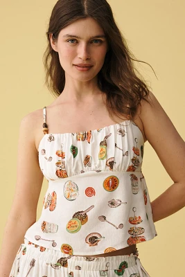 Lisa Says Gah Cleo Linen-Cotton Cami