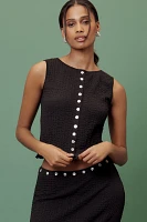 Lisa Says Gah Summer Knit Button-Front Tank Top