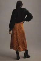 Farm Rio Leopards Texture Midi Skirt