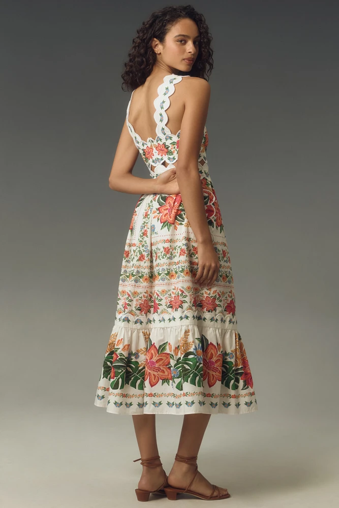 Farm Rio Bloom Garden Midi Dress