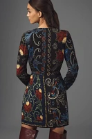 Farm Rio x Anthropologie Mixed Arabesque Scarves Wrap Mini Dress