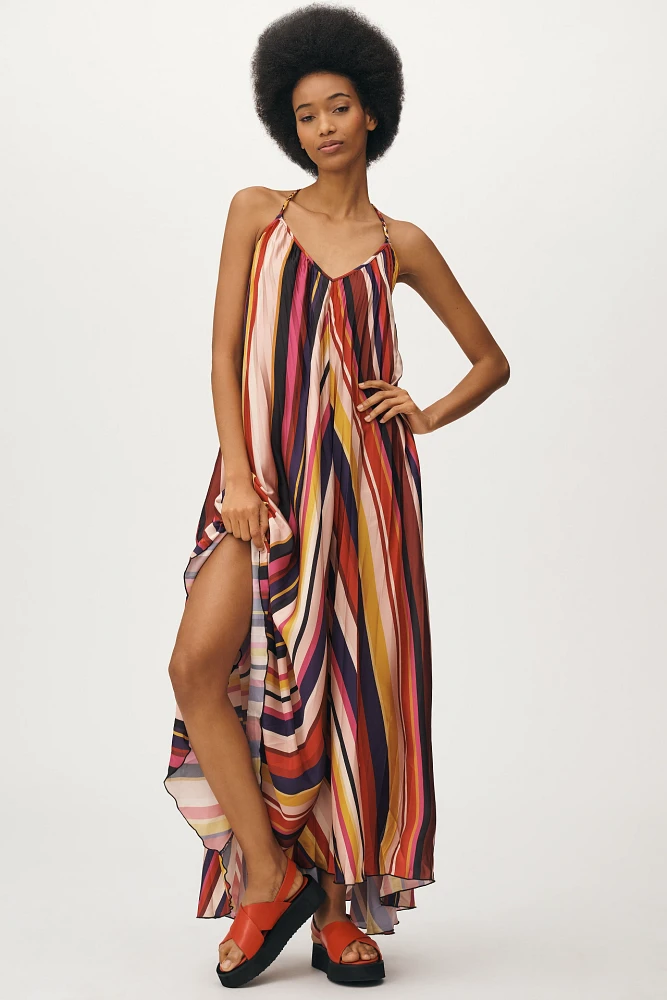 Farm Rio Sleeveless Pleated Midi Dress