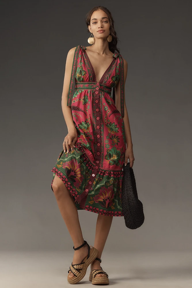 Farm Rio Ana Tapestry Midi Dress