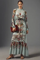 Farm Rio Beauty Bouquet Long-Sleeve Maxi Dress