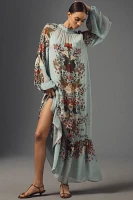 Farm Rio Beauty Bouquet Long-Sleeve Maxi Dress