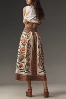 Farm Rio Ainika Delicate Floral Midi Skirt