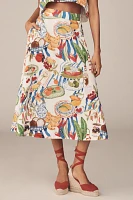 Farm Rio Fresh Table Linen Midi Skirt