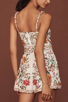 Farm Rio Sweetheart Belted Linen Romper