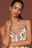 Farm Rio Ainika Cotton Sleeveless V-Neck Mini Dress