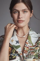 Farm Rio Short-Sleeve Linen Printed Buttondown Shirt