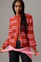 Damson Madder Cece Striped Cardigan Sweater