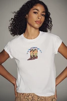 Damson Madder Cowboy Boot Shrunken Tee