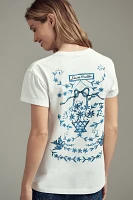 Damson Madder Floral Basket Shrunken Graphic Tee