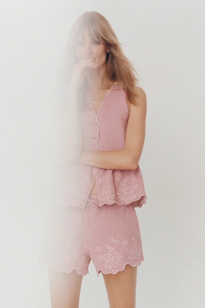 Damson Madder Lana Embroidered Pull-On Shorts