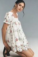 Damson Madder Lulu Embroidered Mini Dress