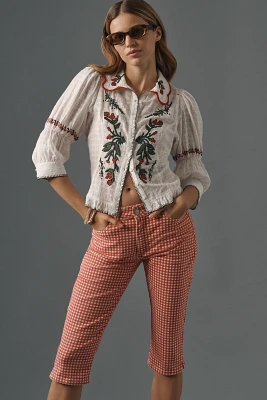Damson Madder Capri Jeans