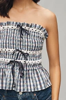 Damson Madder Katya Shirred Gingham Cami