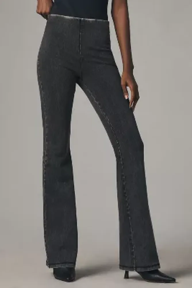 Good American Soft Sculpt Pull-On Flare Jeans