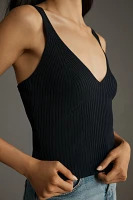 Good American Shine Ribbed Tank Top