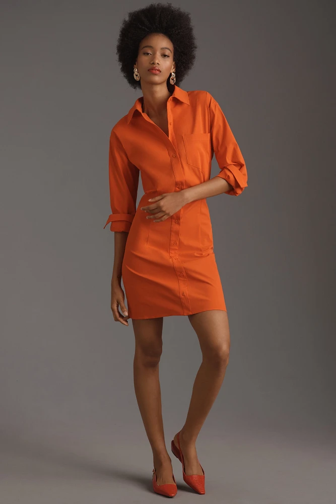 Good American Poplin Mini Shirt Dress