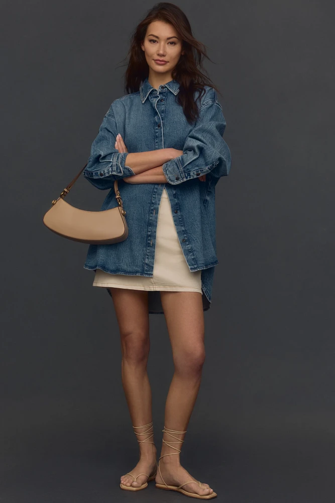 Good American Oversized Denim Buttondown Shirt