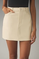 Good American Faux Leather Mini Skirt