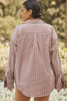 Good American Oversized Striped Buttondown Shirt