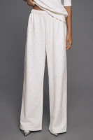 Good American Crystal Wide-Leg Sweatpants