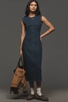 Good American Denim Column Midi Dress