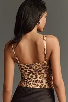 Good American Leopard Sweetheart Scuba Tank Bodysuit