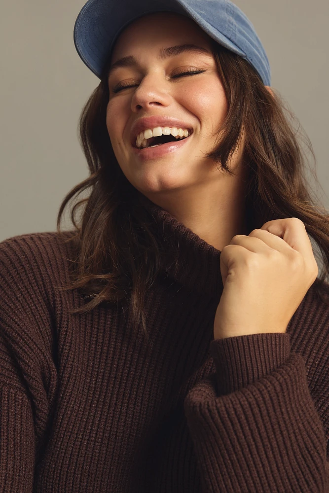 Good American Cozy Ribbed Turtleneck Sweater