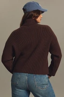 Good American Cozy Ribbed Turtleneck Sweater