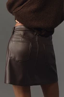 Good American Faux-Leather Mini Skirt