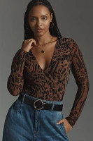 Good American Mesh Leopard Bodysuit