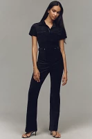 Good American Fit For Success Velvet Bootcut Jumpsuit