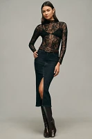 Good American Long-Sleeve Lace Bodysuit