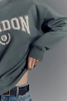 Good American x Anthropologie London Graphic Crew-Neck Sweatshirt