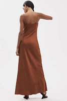 Good American Sleeveless Satin Slip Maxi Dress