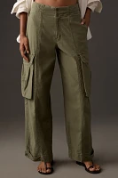 FRAME Wide-Leg Cargo Jeans