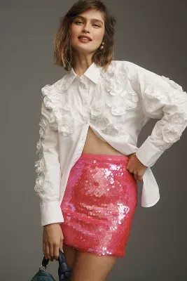 Le Superbe Jolly Rancher Sequin Mini Skirt