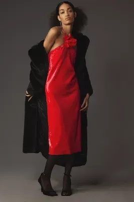 Le Superbe Kaia Botanica Sequin Midi Dress