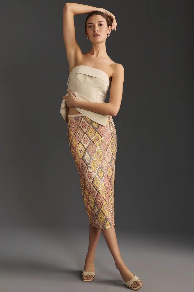 Le Superbe Sundrop Sequin Midi Skirt