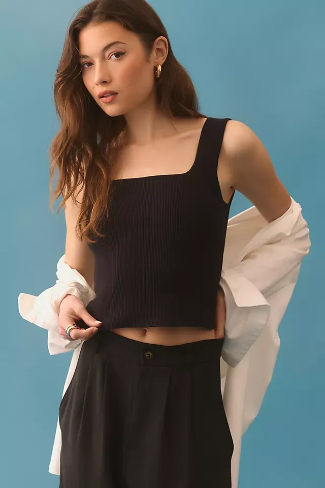 Ribbed Keyhole Halter Top  Anthropologie Japan - Women's Clothing