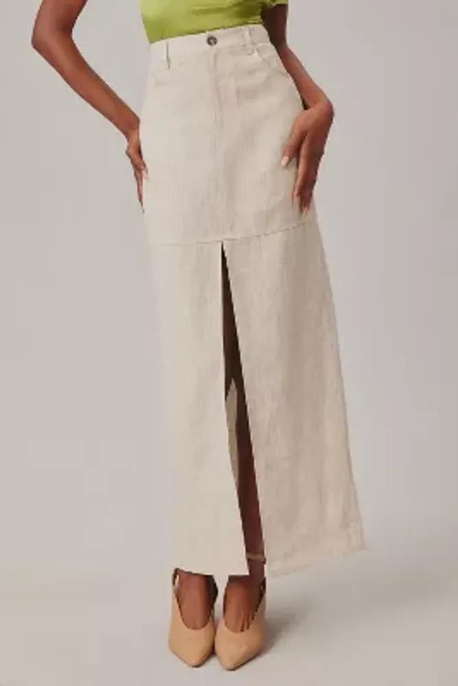Reformation Tazz Linen Maxi Skirt