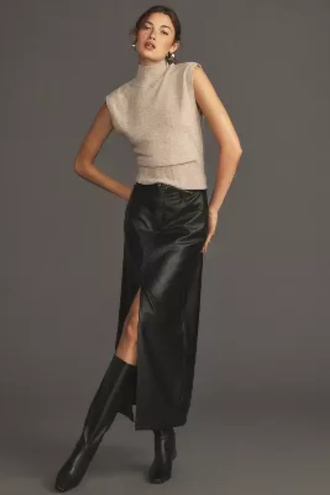 Reformation Arco Cashmere Sleeveless Turtleneck Sweater