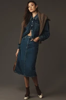 Reformation Jayde High-Rise Denim Midi Skirt