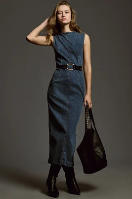 Reformation Kendi Sleeveless Denim Midi Dress